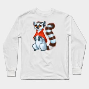 Cute Lemur Drawing Long Sleeve T-Shirt